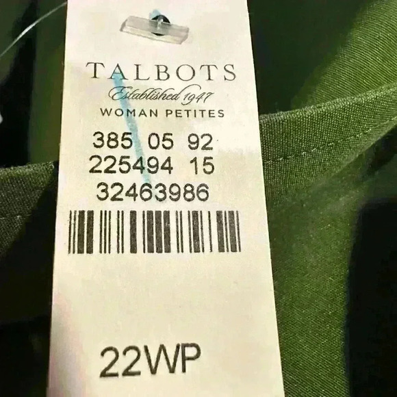 NWT Talbots Plus Petite Sleeveless green Blouse  Shirt 22WP St. Patrick's Day - Picture 5 of 5